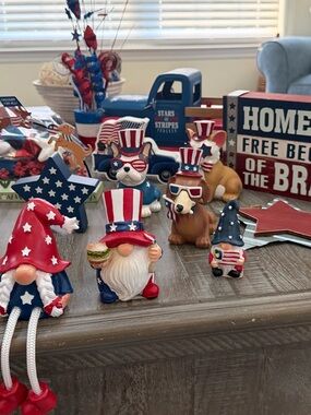 Patriotic July 4th Decorations - Red White Blue